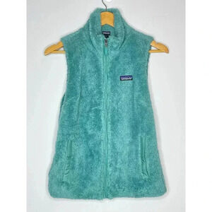 Patagonia Los gatos women's fleece vest size M Blue full zip